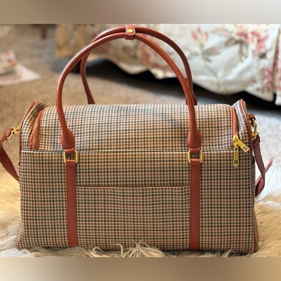 Fawn Design Plaid Tweed Weekender Bag 
Like New - Picture 3 of 10